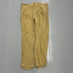 Vintage 50s Chico Slack Tan Rayon Pattern Trousers 36x29